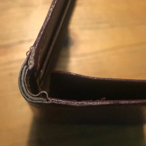 Cartier card holder set 2 items in retro vintage burgundy leather image 9