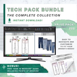 Excel Tech Pack Template - Professional Fashion Tech Pack Template