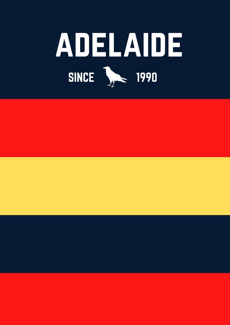 Adelaide Crows A3 Print - Etsy