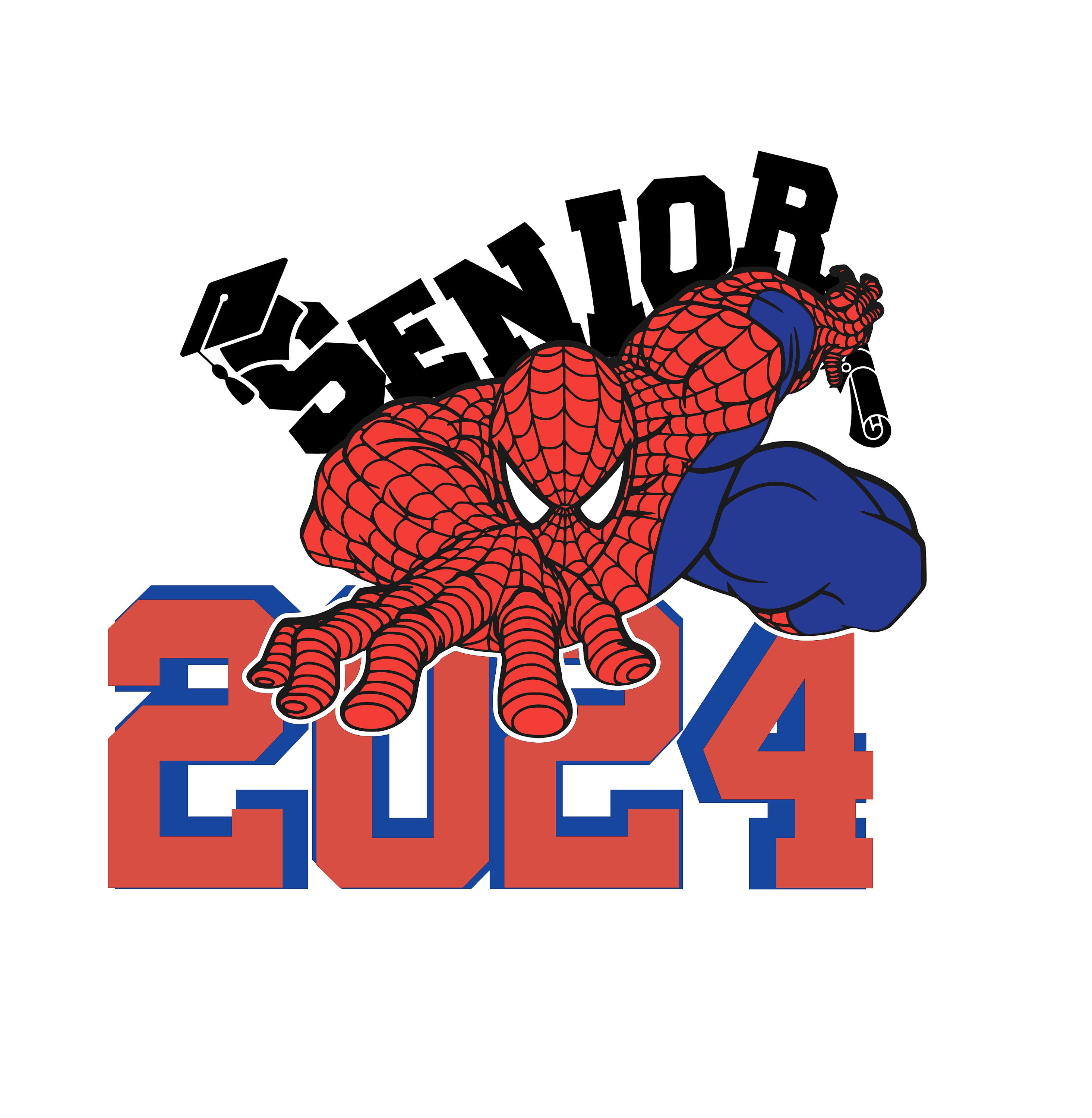 Graduation Spiderman 2024 Senior Etsy
