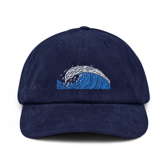 Ocean Wave Corduroy hat, Cruise hat, Surfer hat, Ocean life cap, scuba diving hat, Nautical cap, Wave rider, Rip curl