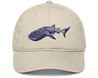 Whale Shark Baseball Cap, Sea Life Cap, 6 panel Hat, Ocean Animal Embroidery, Diver hat, Underwater cap, Whale embroidery, Snorkelling Cap