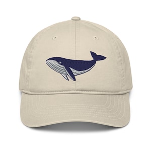 Humpback Whale, Baseball Cap, Whale embroidery, Ocean cap, Sea Life hat, Organic Cotton cap, whale illustration, free willy, organic cap