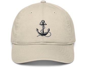 Anchor Organic Baseball cap, Cruise hat, Boat Anchor hat, Ocean life cap, scuba diving hat, Nautical cap, sea captain