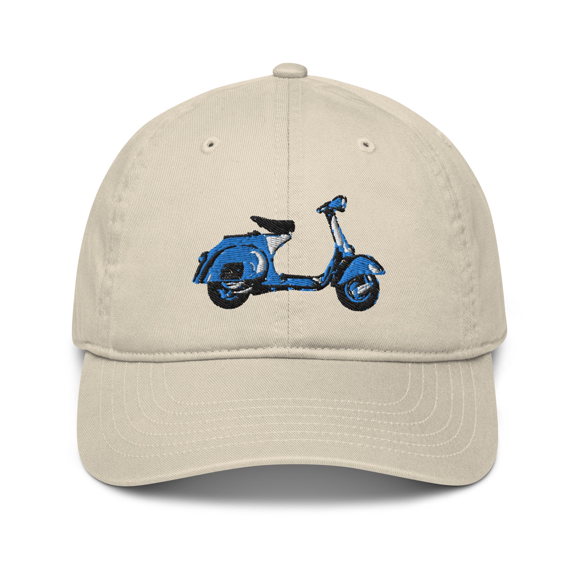 Vintage Scooter Baseball Cap, Italian Vespa, bike club gift, road trip hat, classic Motorcycle, biker cap, retro scooter, Organic Cotton