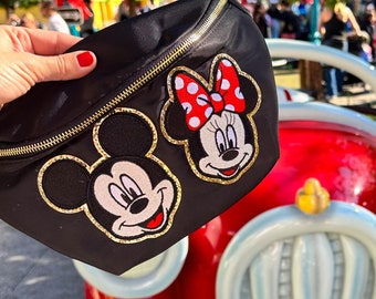 Mickey and Minnie Fanny Pack. Minnie Fanny Pack. Disney Vacation Bag. Extended Strap Fanny Pack. Disney Fanny Mickey Fanny. Minnie Belt Bag