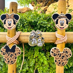 Cheetah Mickey Patch Cheetah Minnie Patch. Safari Minnie Patch. Animal Kingdom Minnie patch. Animal Kingdom Mickey Patch Safari Mickey Patch