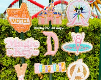 High quality Disneyland Patches. Fun Wheel Patch. Disneyland sign patch Avengers Patch. Pixar Patch Pixar Pier. Sleeping Beauty Castle Patch