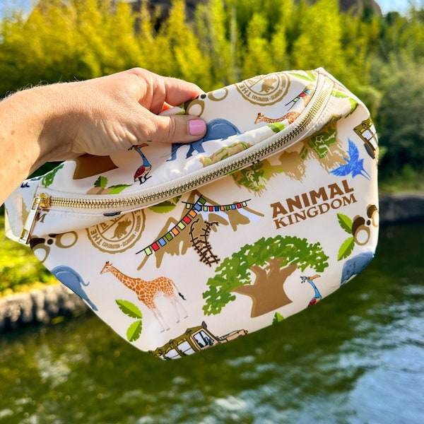 Animal Kingdom Printed Fanny Pack Safari Mickey Safari Minnie Fanny Pack. Animal Kingdom Minnie Animal Kingdom Sensational Six. DAK Bag