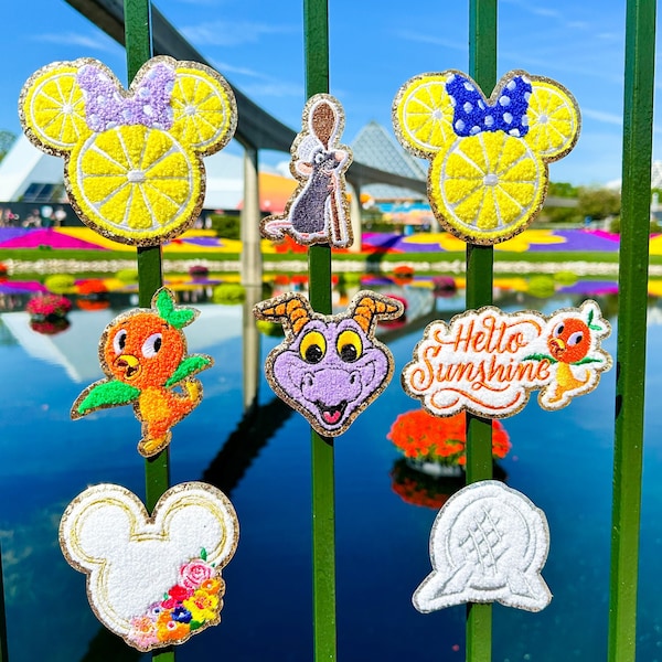 Epcot Flower and Garden Patch- Violet Lemonade Patch- Orange Bird Patch- Epcot Patch. Epcot Bag. Lemon Minnie Patch. Spaceship Earth Patch
