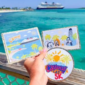 Disney Cruise-märken. Disney Cruise Line Strykmärken. Disney Castaway Cay-märke Disney Castaway Cay 5K Disney-märke Disney Cruise-märke