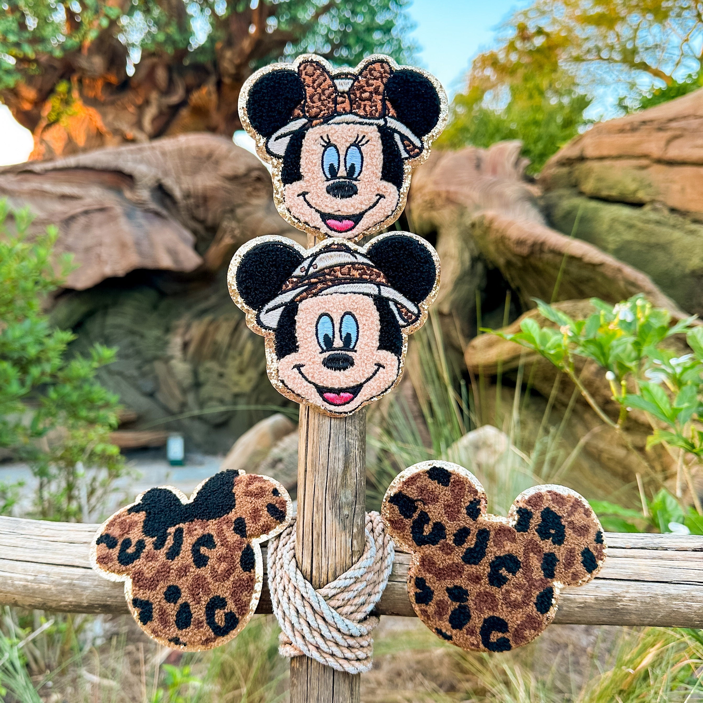 Cheetah Mickey Patch Cheetah Minnie Patch. Safari Minnie