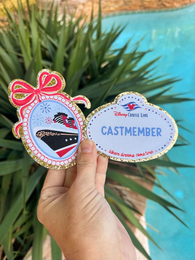 Naszywki Disney Cruise. Naszywki do prasowania Disney Cruise Line. Naszywka z logo Disney Cruise, naszywka z kotwicą Myszki Minnie na nylonowe torby. Naszywka Disney Wish. zdjęcie 7
