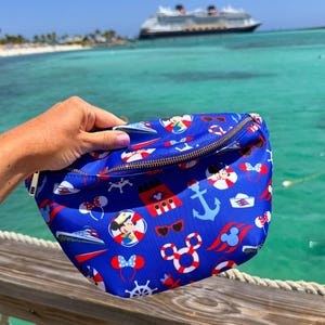Disney Cruise Magväska Högkvalitativ Disney Cruise Line Magväska. Nylon Disney Cruise Midjeväska-Castaway Cay Bag, Disney Reseväska. DCL Magväska