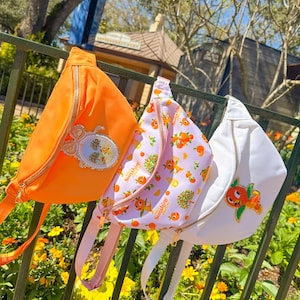 Sac banane oiseau orange-sac banane Epcot-sac banane Disney-sac ceinture oiseau orange-sac banane Epcot-sac banane fleurs et jardin