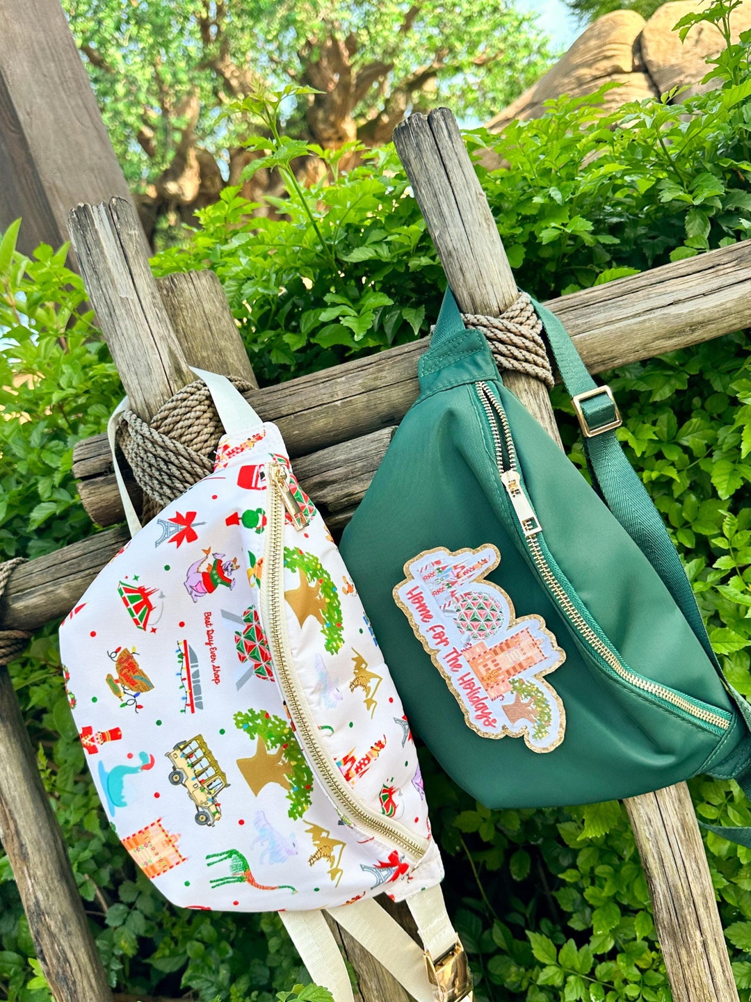 Disney Christmas Fanny Pack. WDW 4 Park Icons Fanny Pack. Disney World