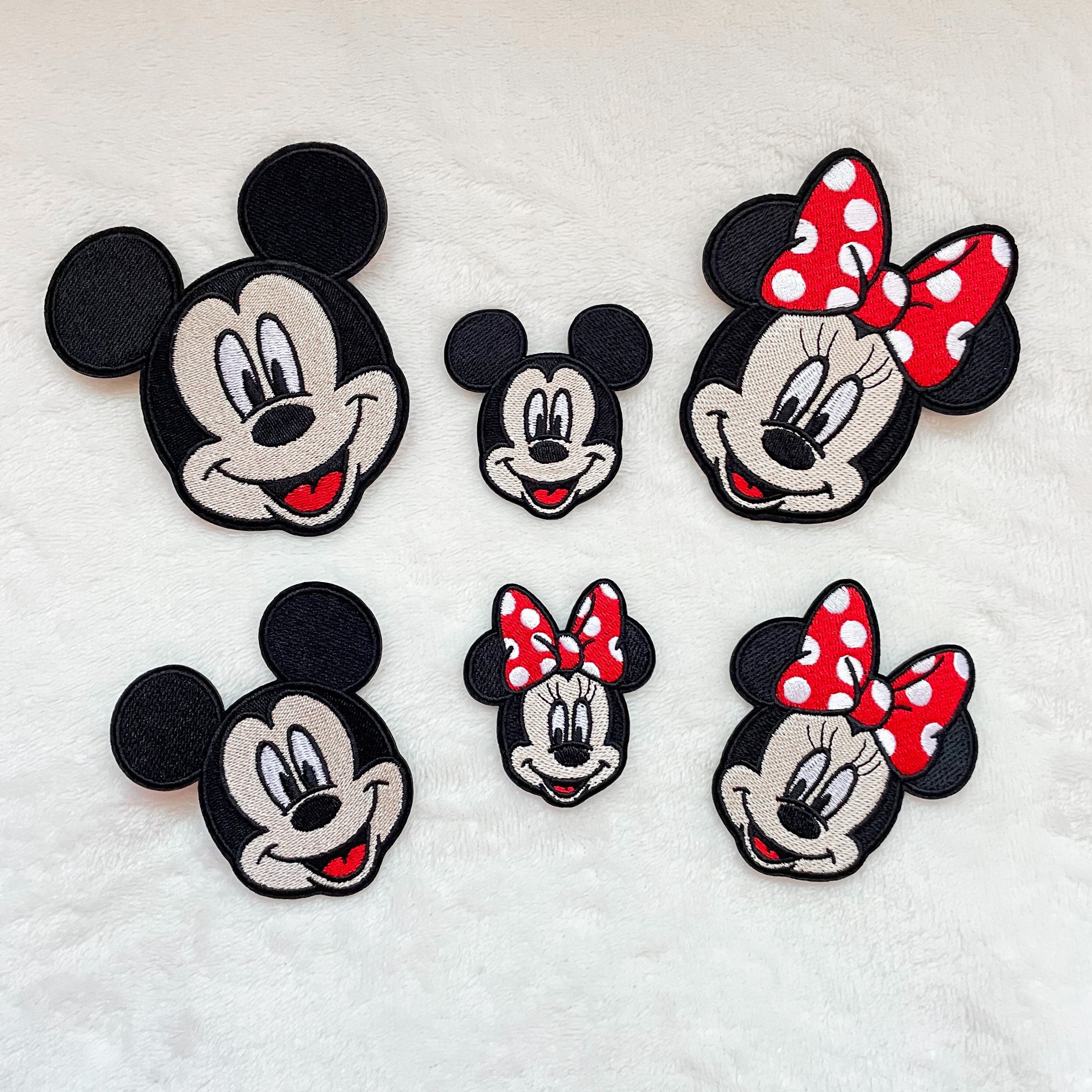 Disney Mickey Mouse & Minnie Mouse Iron-On-Patches Lot Of 6 Patches Super  CUTE!!