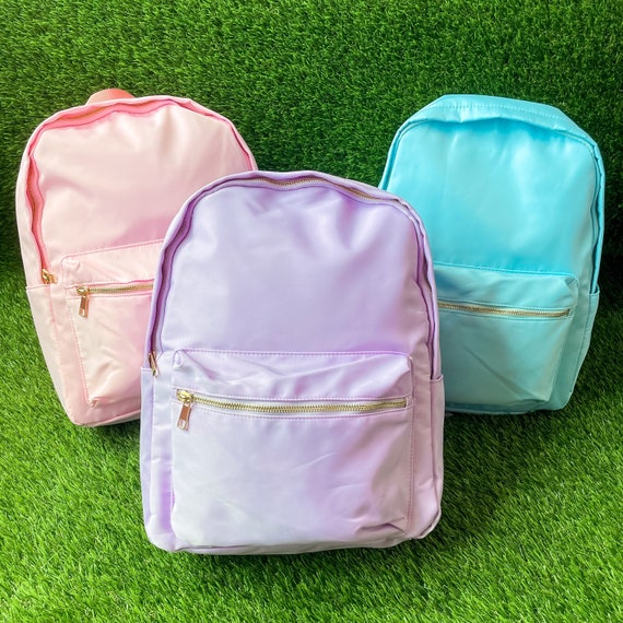 High Quality BLANK Nylon Back Pack Nylon School bag Nylon Backpack Nylon book bag. Monogram back pack. Back to school back pack. Park bag