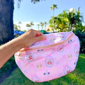 Pink Fantasmic Mickey Fanny Pack Disney Vacation Bag Extended Strap Disney Fanny Fantasia Mickey Hollywood Studios Belt Bag Sorcerer Mickey