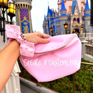 Personalisierte Disney Tasche. Disney Aufnäher. Disney Gürteltasche. Personalisierbare Disney Tasche. Disney Park Bag Mickey and Friends Patches Disneyland Beutel