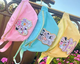 Minnie and Daisy Fanny Pack- Disney Fanny Pack Teacups Fanny Pack. Disney Waist Bag Disney Daisy Ice cream Bag. Magic Kingdom Fanny