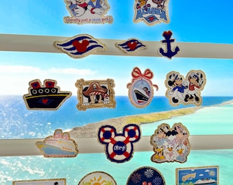 Disney Cruise Patches. Disney Cruise Line Iron on patches. Disney Cruise logo patch Minnie anchor patch for Nylon Bags. Disney Wish Patch.
