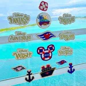 Disney Cruise Patches. Disney Cruise Line Iron on patches. Disney Cruise logo patch Minnie anchor patch for Nylon Bags. Disney Wish Patch.