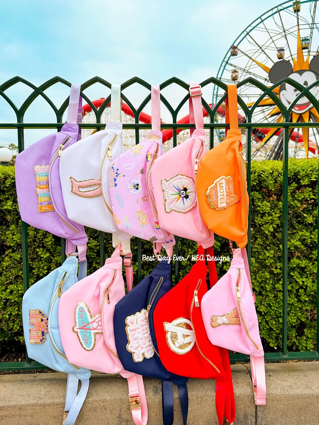 NOW SEWN ON Disneyland Fanny Pack. Fun Wheel Fanny Pack. Disney