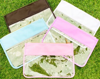 small clear zipper pouch
