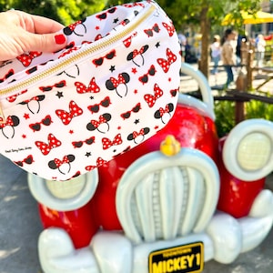 Classic Mickey Ears Minnie Bow Fanny Pack Minnie Fanny Pack Mickey Fanny Pack. Disney Vacation. Jumbo Fanny pack Extended Strap Disney Fanny