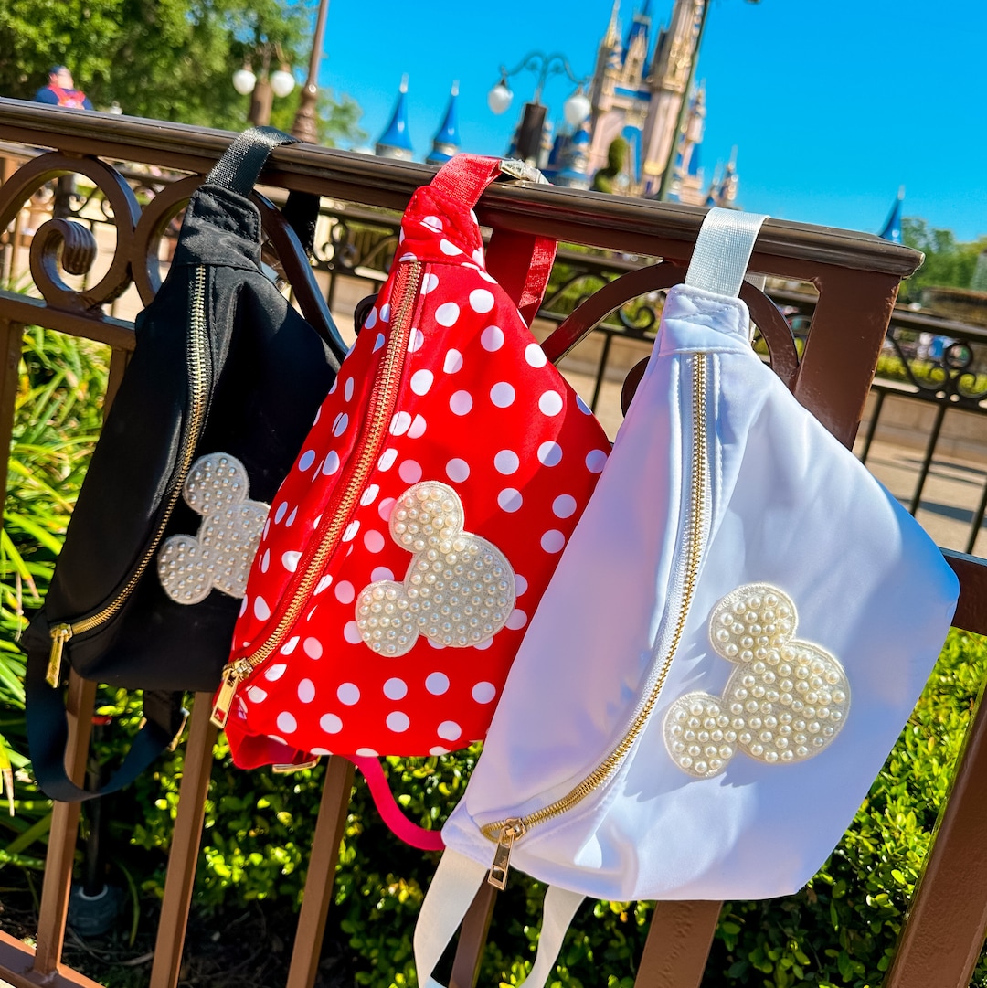 NOW SEWN ON Pearl Mickey Fanny Pack Mickey Pearl Pearl Mickey Patch