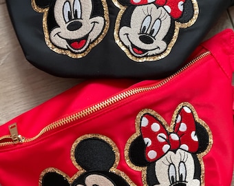 AGORA COSTURADO*** Pochete Mickey. Pochete Minnie. Bolsa de Férias Disney. Pochete Jumbo Pochete com Alça Estendida. Pochete Disney