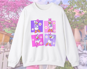 Daisy Duck Sweatshirt. Daisy Shirt. Daisy Duck Shirt. Crew Sweatshirt. Disney Shirt. Disney Vacation Shirt Disney Toontown Sweatshirt