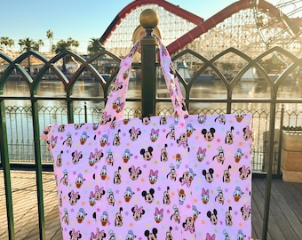 Sensational Six Tote Bag Minnie Tote Daisy Tote. Disney character Tote bag Printed Tote Bag. Disney Tote Bag Disney Travel Bag Character Bag