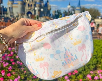 Sac banane Princesse Disney - Sac banane Disney Coquette Sac banane Disney. Sac banane avec noeud Magic Kingdom Castle Sac banane avec noeud
