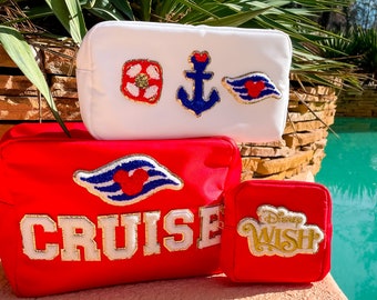 SEWN ON Disney Cruise Pouches. Disney Cruise Bags. Disney Cruise patch. Disney Cruise line Bag Disney Cruise Nylon Bag. Disney wish bag