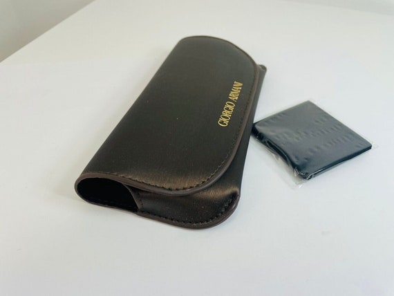 Giorgio Armani Dark Leather Sunglasses Case s-l400.jpg main image 3