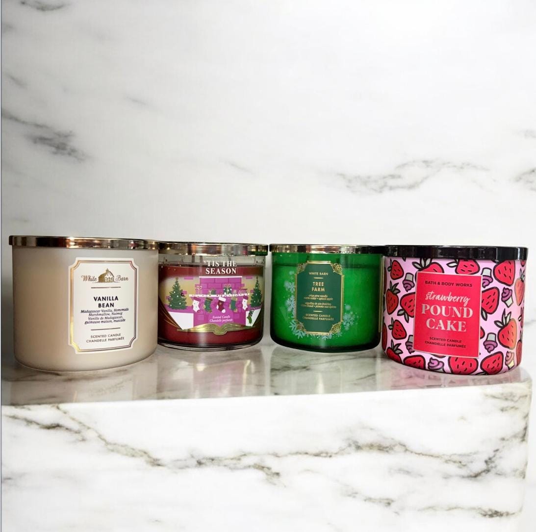 キャンドル BATH&BODYWORKS Candle(3set) Bath and Body Works Candles - Variety of Scents 3 WICK Candles