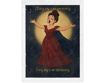 Every Day Is an Operatunity Blanket | Singing Opera Singer Microfiber Throw