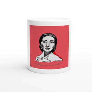 M. Callas White 11oz Ceramic Mug-Magical Tea or Coffee Cup for Music Lovers