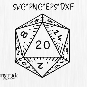 Dungeons and dragons dice svg D&D svg d20 svg