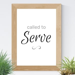Called to Serve Missionary Wand Kunst Geschenk für Missionar Abschied Dekor Heimkehr druckbare MTC Dekor für Schwester Missionary Homeending Party
