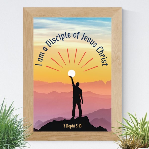 Youth Theme 2024 LDS I am a Disciple of Jesus Christ Mutual Theme 3 Nephi 5:13 YW Theme New Beginnings Young Women LDS Youth Theme Poster