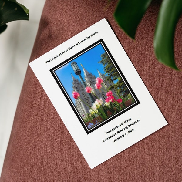 Lds Sacrament Meeting Program Template Etsy