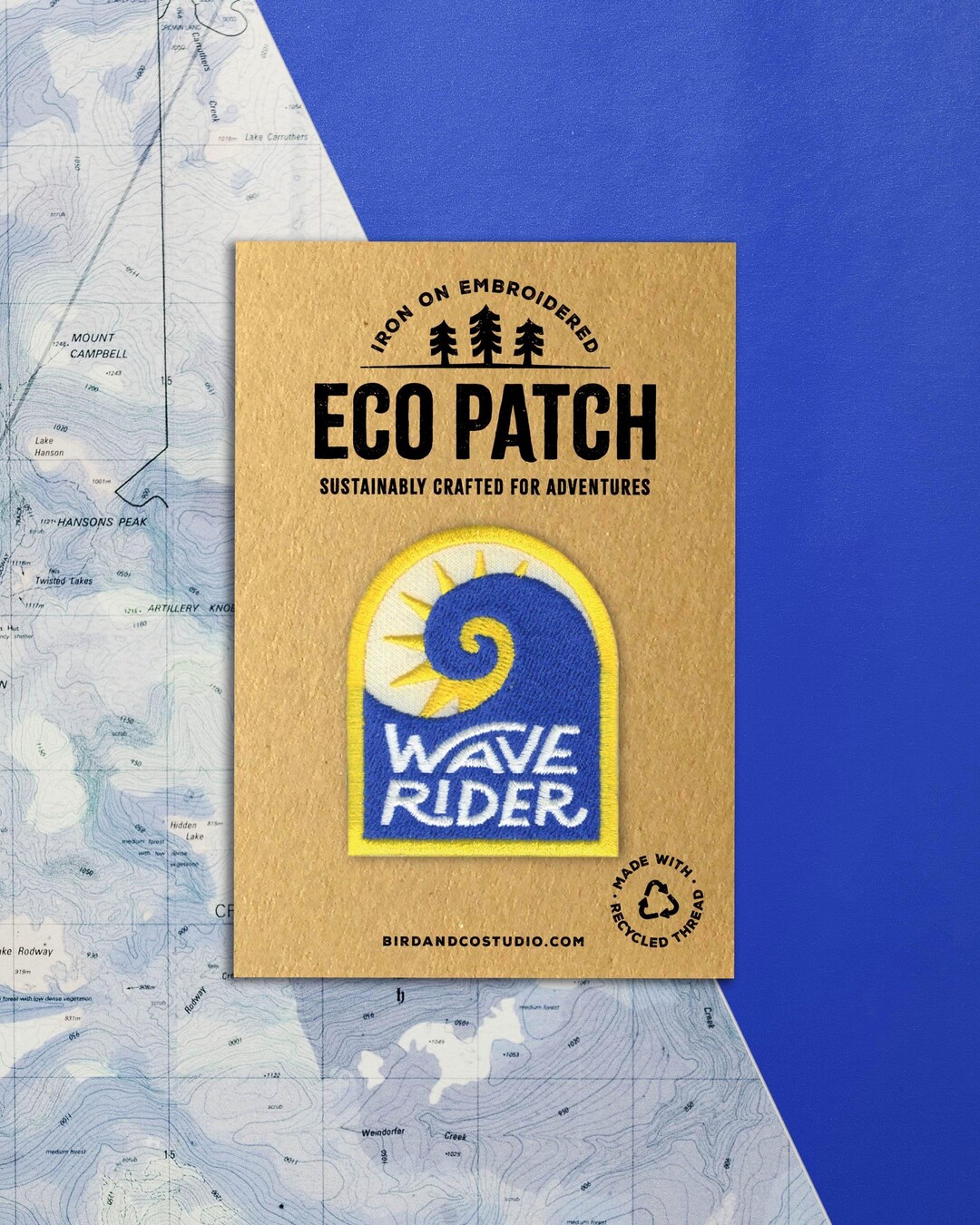 Butcombe Wave Rider Badges Wave Rider Recycled Embroidered Patch | Surfing Iron-on Badge | Eco ...