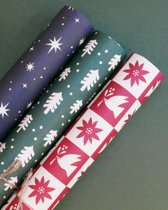 Silent Night Star Christmas Gift Wrap Sheets Starry Sky Premium Matte Eco  Friendly Wrapping Paper Recyclable Biodegradable Vegan 50x70cm 