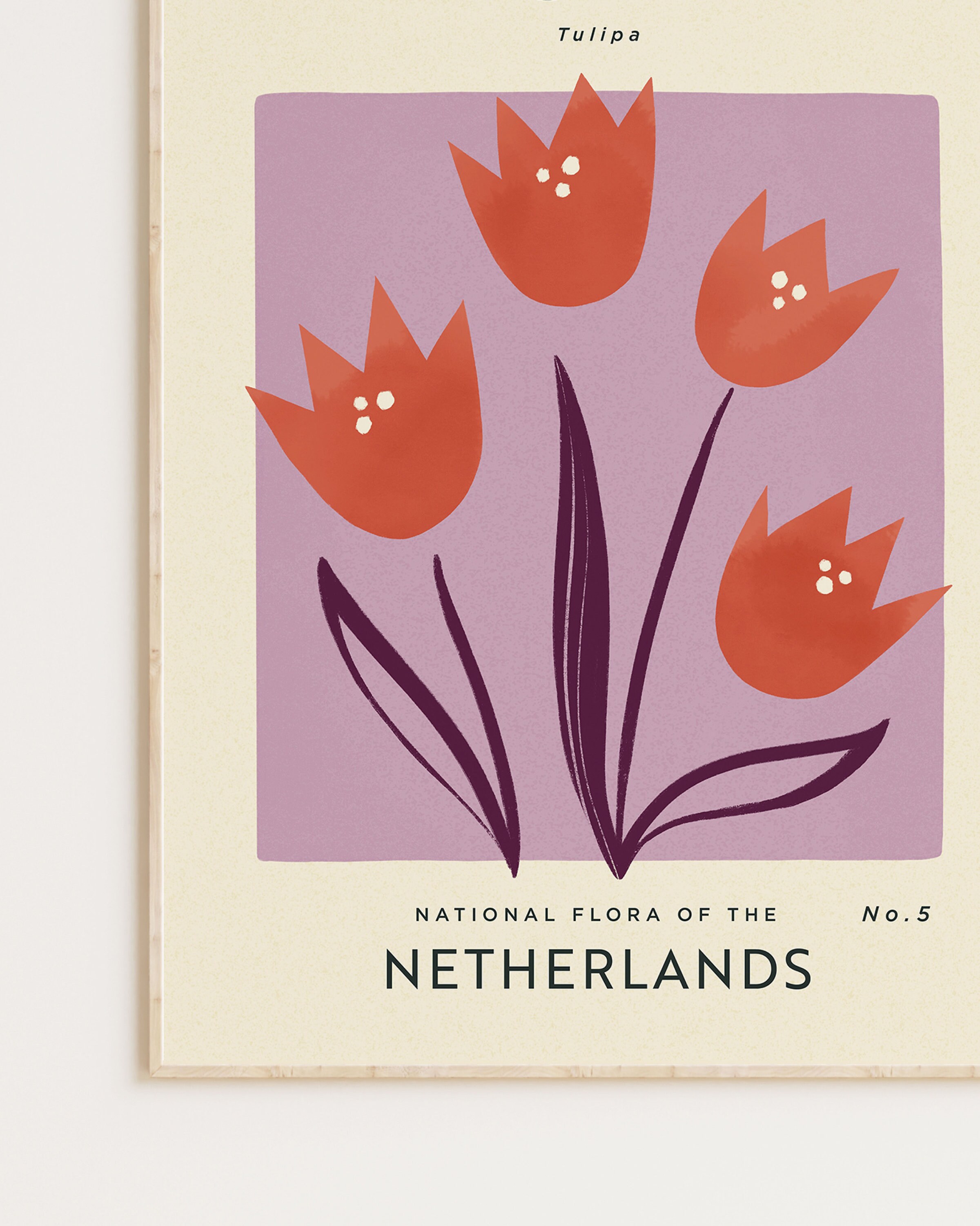 TULIP Retro Art Print Vintage Floral Home Décor Boho - Etsy