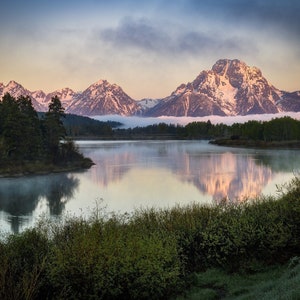 Grand Teton National Park Sunrise Print - Oxbow Bend Wyoming Reflection - Wall Art, Mountain Decor, Gift - Fine Art Landscape Photography