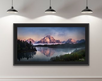 Grand Teton National Park Sunrise at Oxbow Bend Wyoming Photo - Home Wall Art, Mountain Decor, Gift - Fine Art Landscape Photography Print