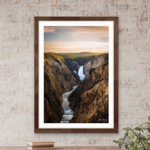 Yellowstone Falls National Park Photo - Artist Point Sunset Print - Wyoming Wall Art, Home Decor, Gift - Fine Art Landscape Photography